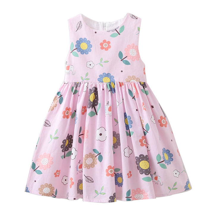 Mädchen Sommerkleid mit bunten Blumenmustern Echo Archiv