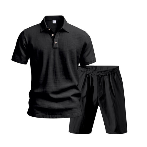 Herren legeres Polo-Shirt und Shorts Set Echoarchiv