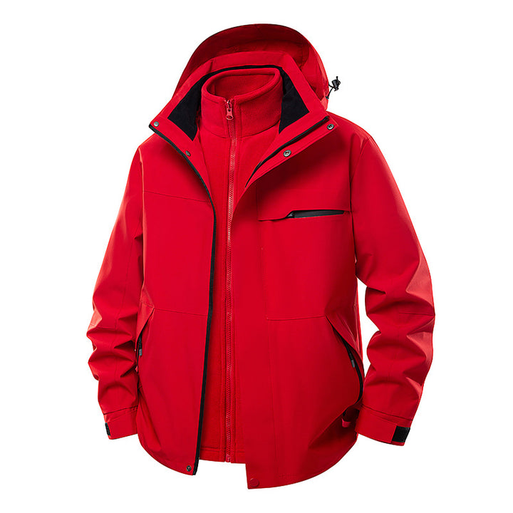 Herren Wasserdichte Outdoor-Jacke mit verstellbarer Kapuze Echo Archiv