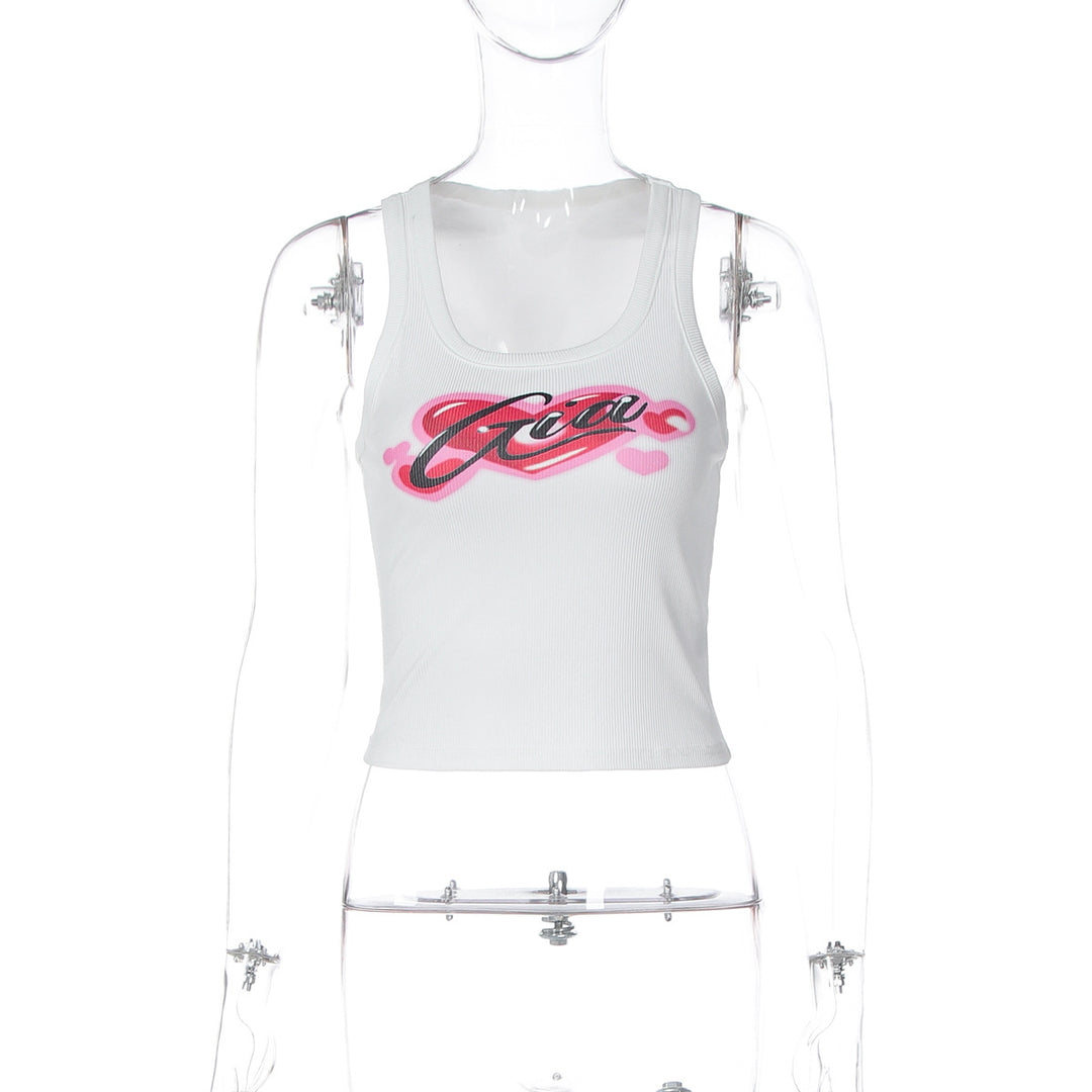 Damen Crop-Top mit stylischem Print und figurbetonter Passform Echo Archiv