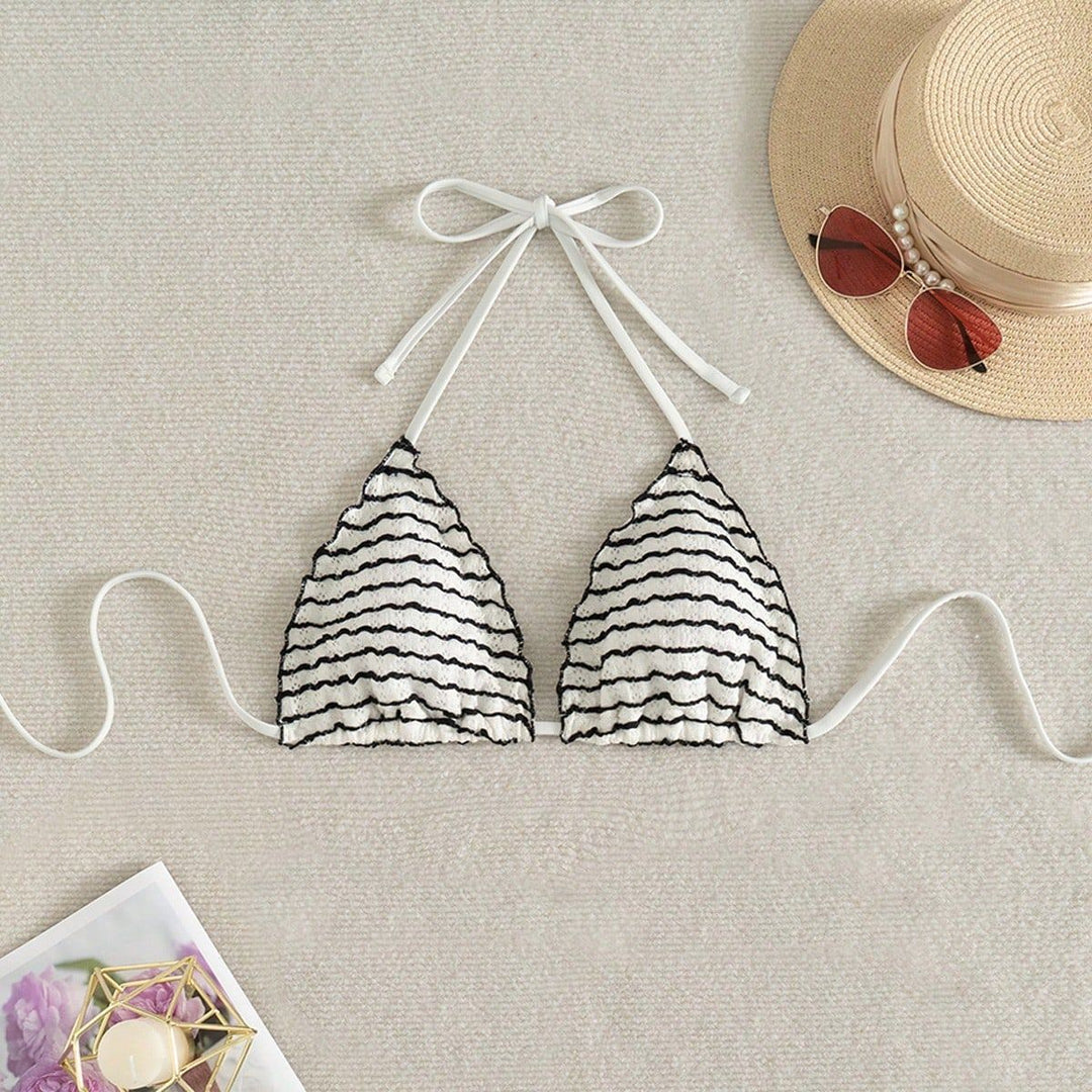 Damen Triangel-Bikini mit verspieltem Streifenmuster Echo Archiv