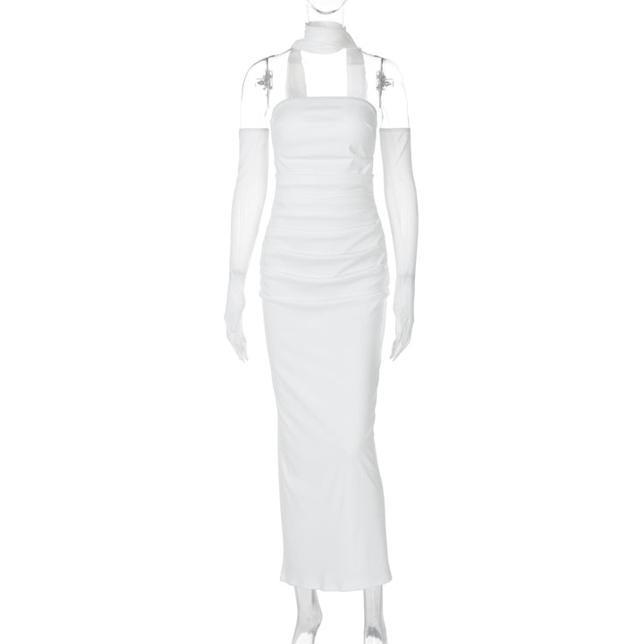Damen Elegantes schulterfreies Abendkleid mit Flügelärmeln Echo Archiv