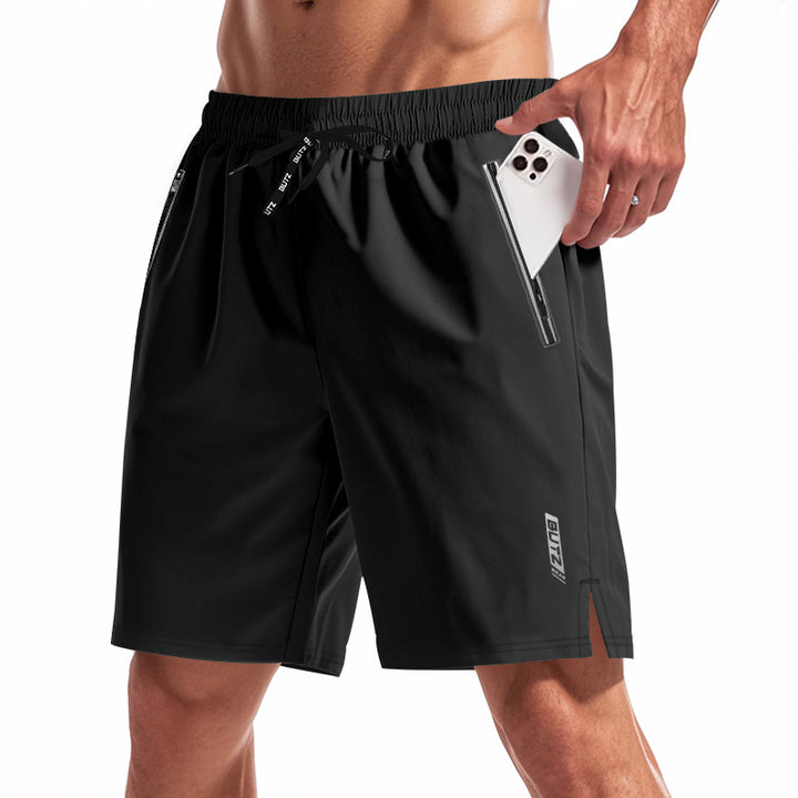 Herren Atmungsaktive Sportshorts mit Seitentaschen und elastischem Bund Echoarchiv