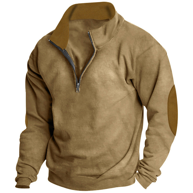 Herren Sportpullover mit halbem Reißverschluss und Raglanärmeln Echoarchiv