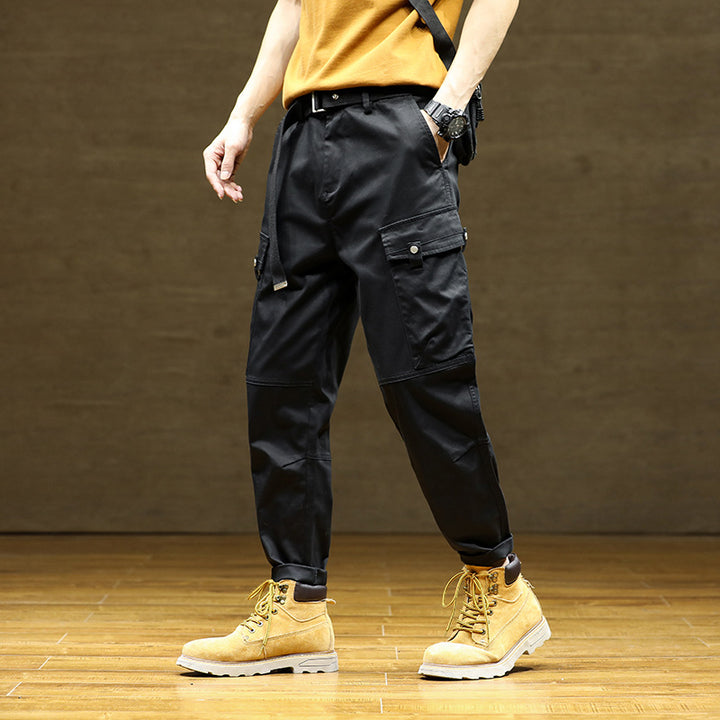 Herren multifunktionale Cargo-Hose mit verstellbarem Bund und zahlreichen Taschen Echoarchiv