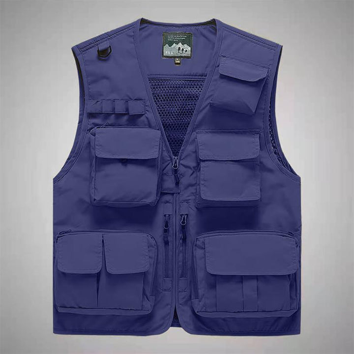Unisex Multifunktionale Utility‑Weste mit Mesh‑Rücken und vielfachen Taschen Echo Archiv