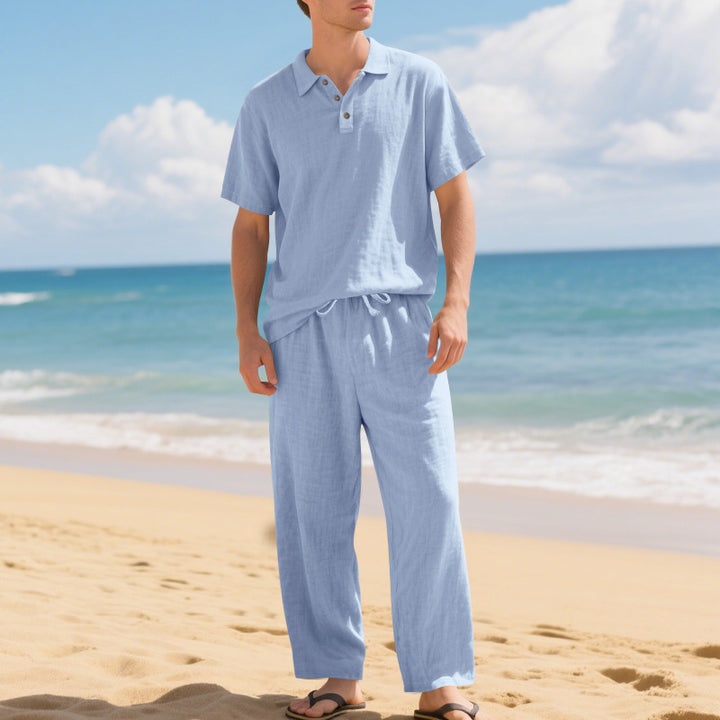 Herren entspanntes Strand-Outfit im lässigen Stil mit elastischem Bund Echoarchiv