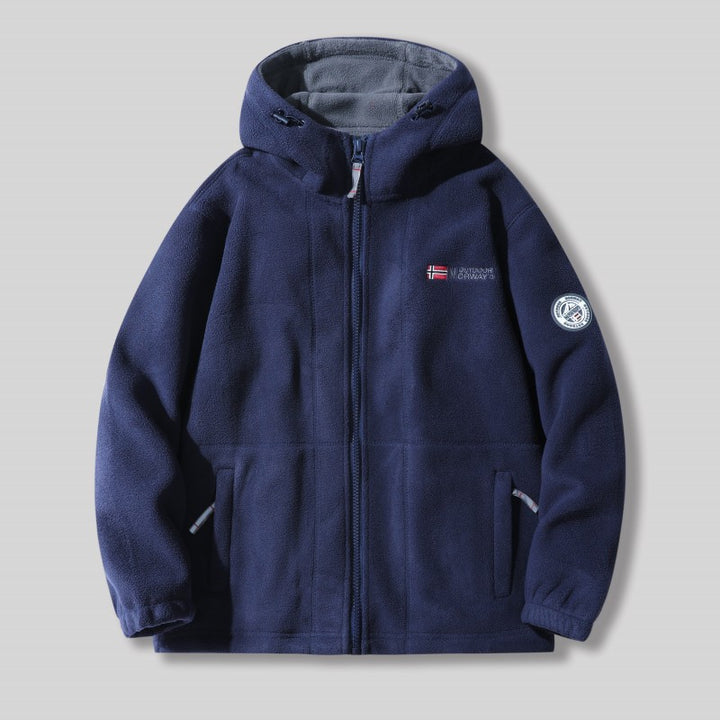 Herren Fleecejacke mit abnehmbarem Kapuzen Echo Archive