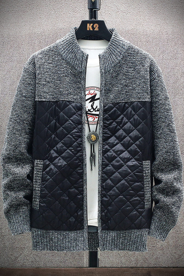 Herren gesteppte Freizeitjacke mit strukturierten Ärmeln Echoarchiv