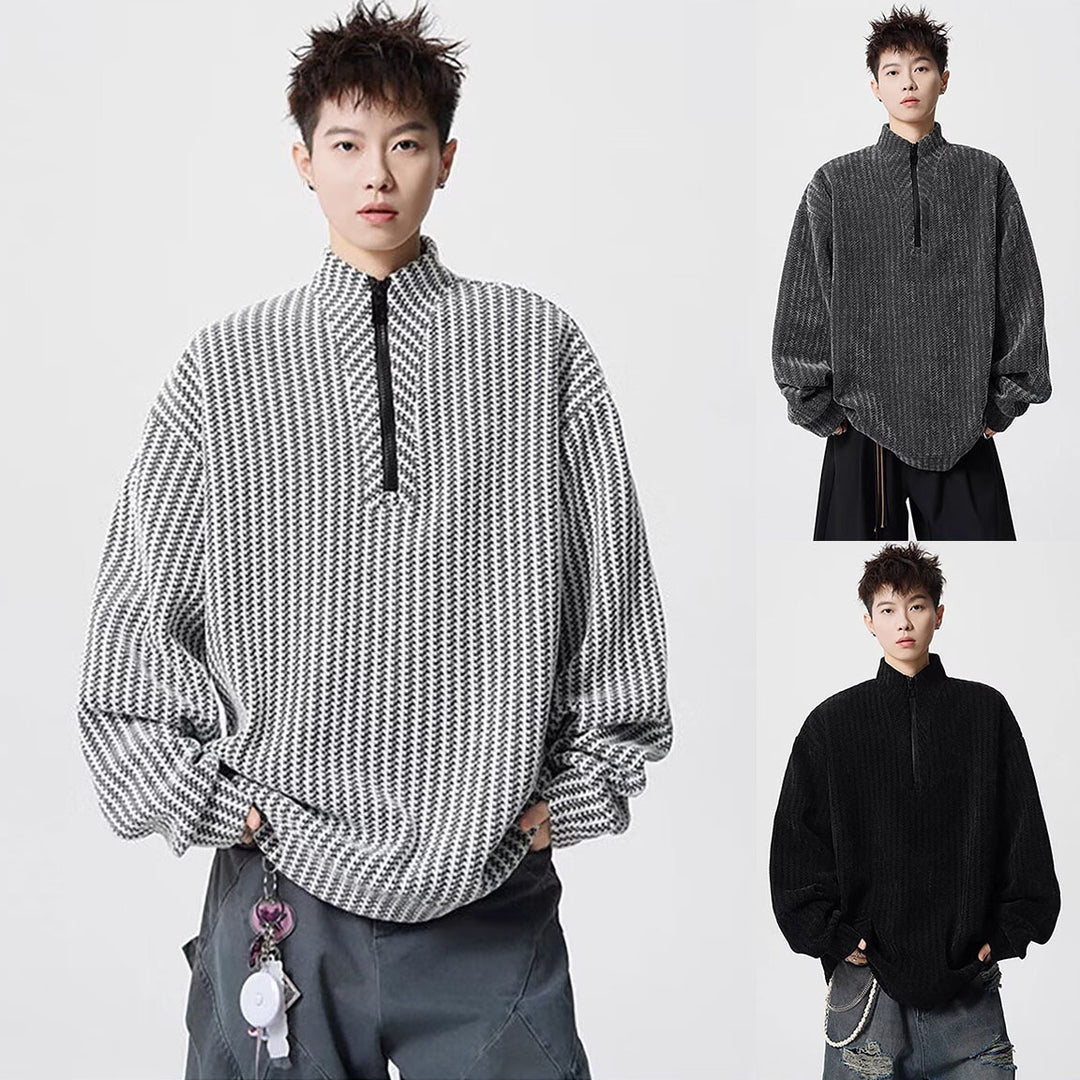 Damen Oversized Sweatshirt mit Stehkragen Echoarchiv