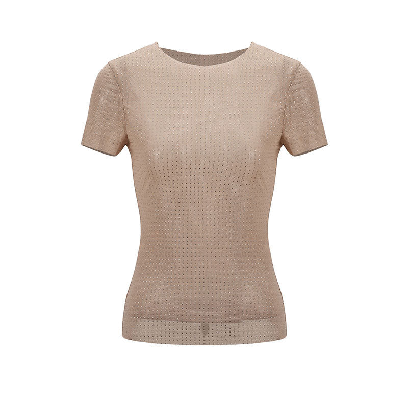 Damen Figurbetontes T-Shirt mit strukturiertem Design Echo Archiv
