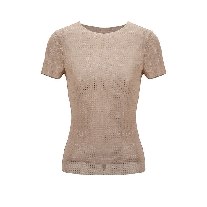 Damen Figurbetontes T-Shirt mit strukturiertem Design Echo Archiv