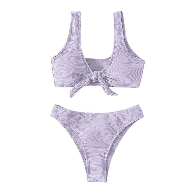 Damen Bikini-Set mit Knotenverschluss und hoch geschnittenem Höschen Echo Archiv
