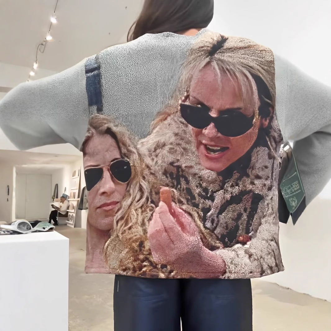 Damen Modischer Sweatshirt mit einzigartigem Artwork – Mavelle