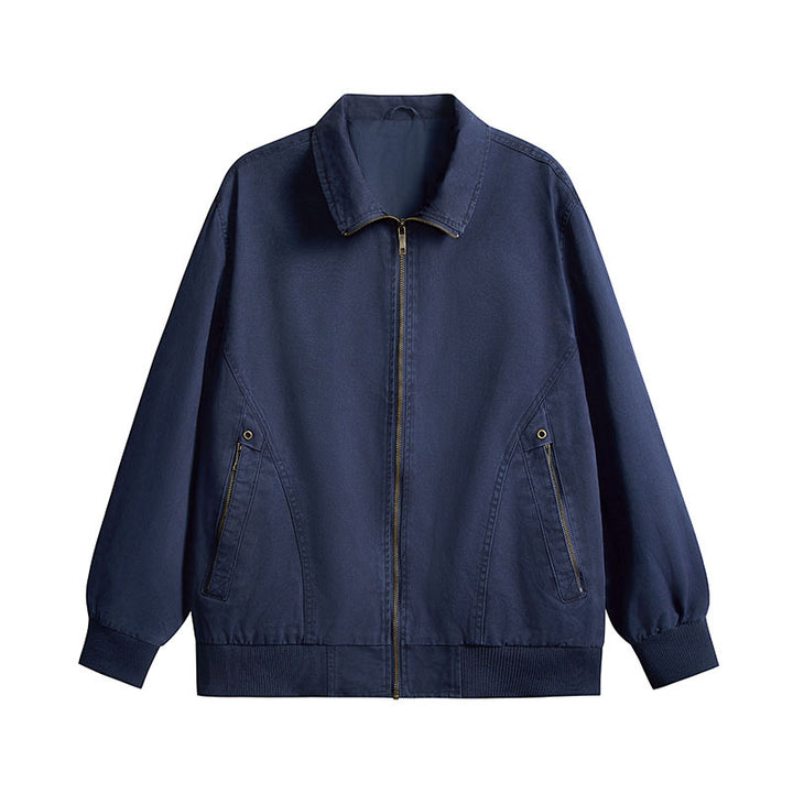 Herren leichte Baumwoll-Twill Übergangsjacke mit Reißverschluss und Ballonärmeln Echo Archiv