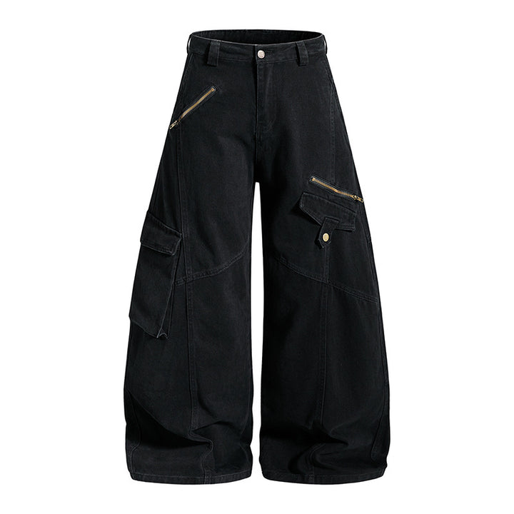 Damen Hochgeschnittene Baggy-Culotte mit Multi-Cargo-Taschen Echoarchiv