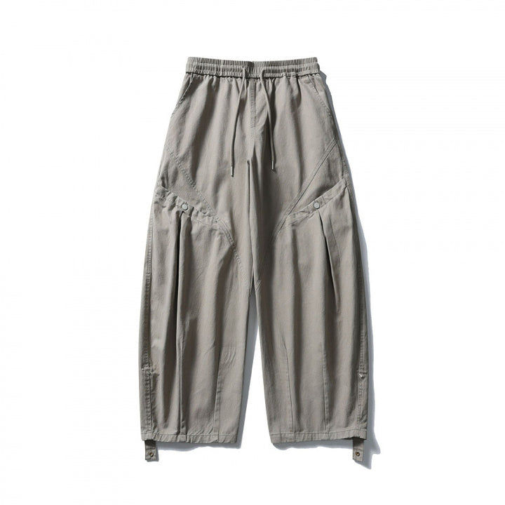 Unisex Weite Cropped Cargo-Hose mit Tunnelzugbund, multifunktionalen Pattentaschen und verstellbaren Beinriegeln Echo Archiv