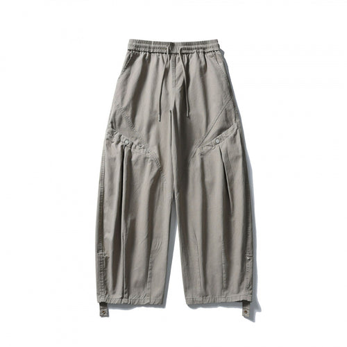 Unisex Weite Cropped Cargo-Hose mit Tunnelzugbund, multifunktionalen Pattentaschen und verstellbaren Beinriegeln Echo Archiv