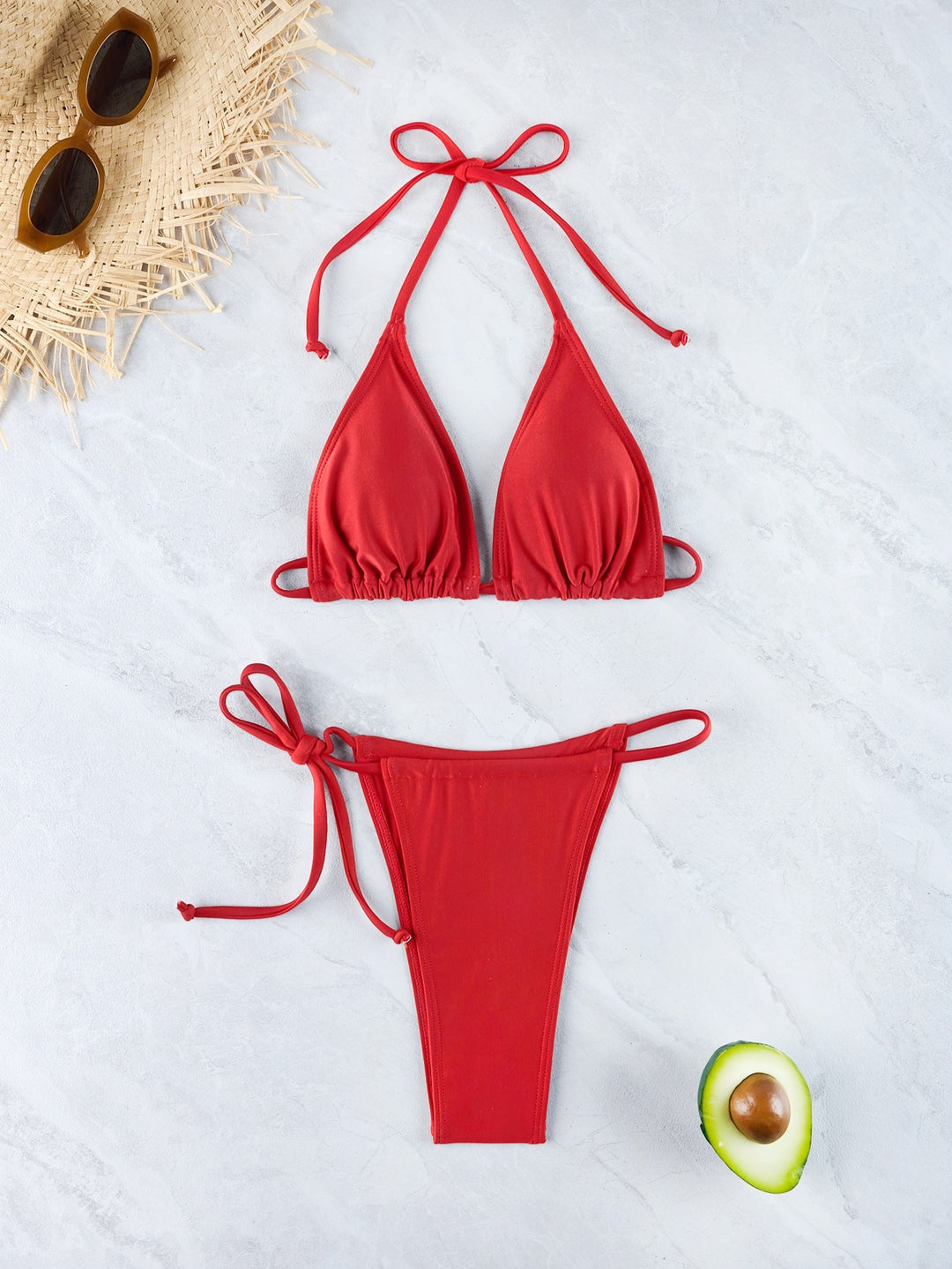 Damen Triangel-Bikini-Set mit verstellbarem Rückenverschluss Echo Archiv