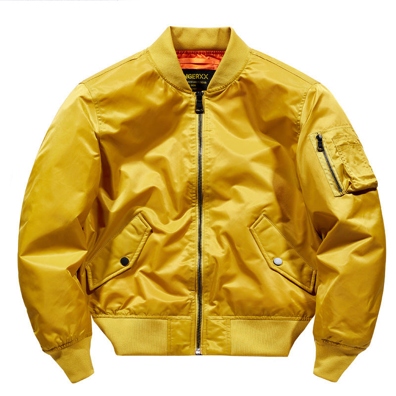 Herren Kurz geschnittener Flieger‑Blouson mit Nylonaußenlage und Rippbündchen – Brevano