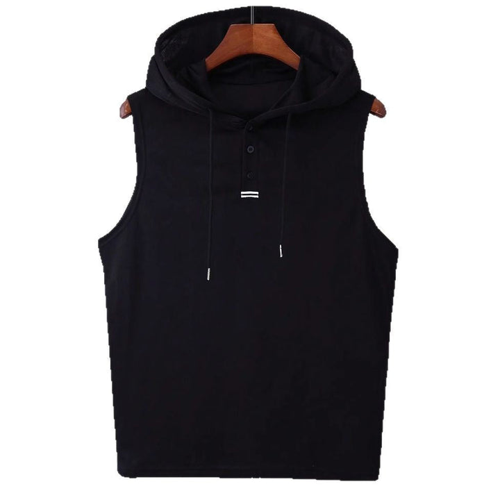 Herren ärmelloses Hoodie-Shirt mit strukturierter Oberfläche Echoarchiv