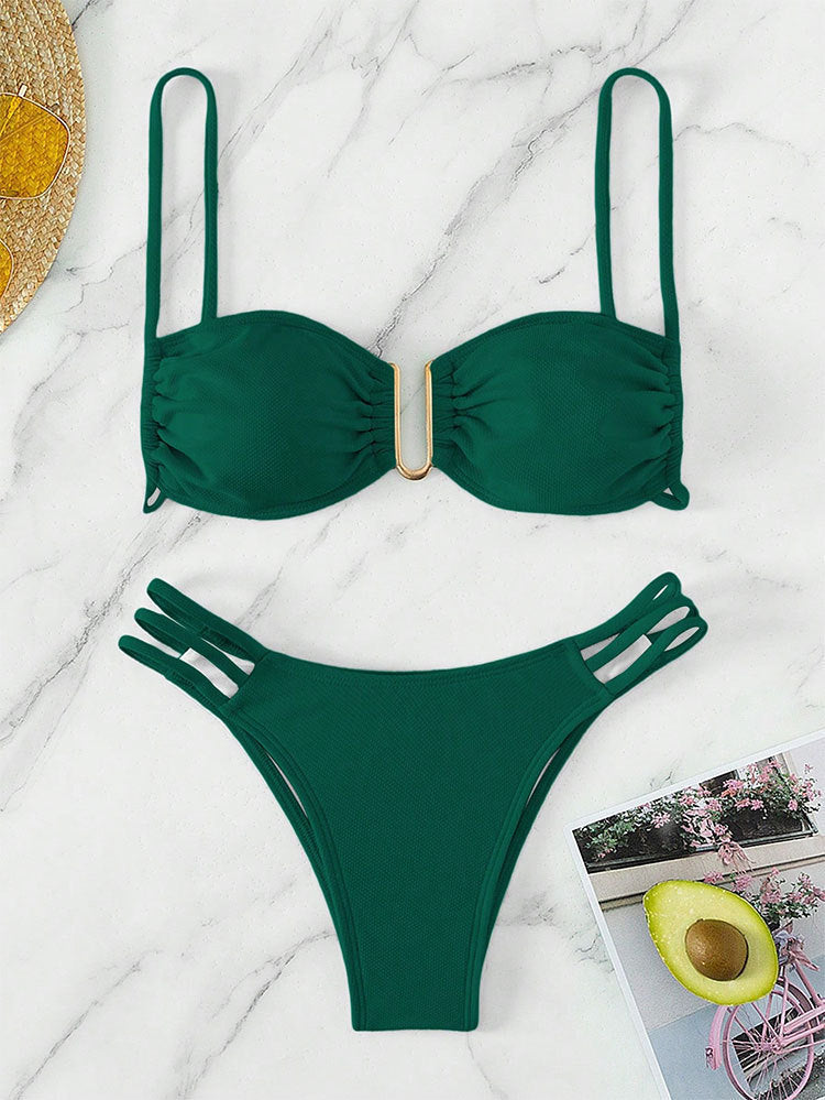 Damen Push-Up Bikini-Set mit elegantem Rüschendesign Echo Archiv