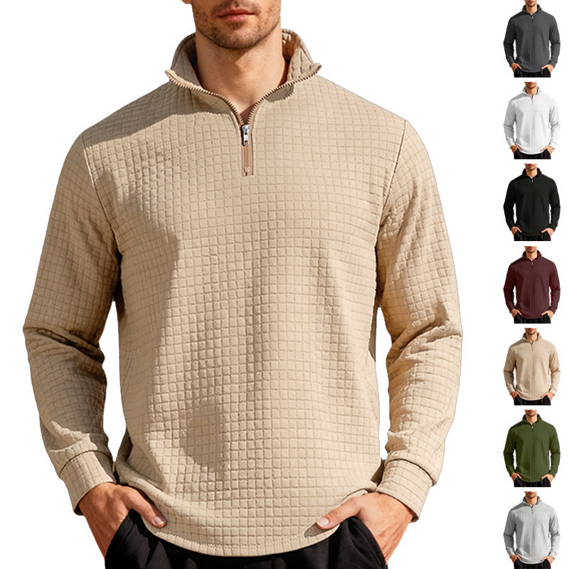 Herren Pullover mit Stehkragen und Reißverschluss Echoarchiv