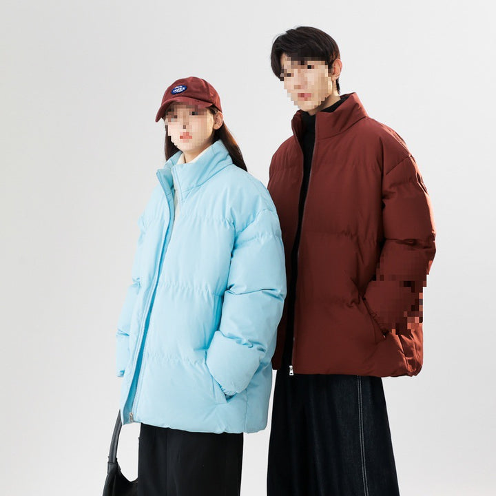 Herren Wattierte Oversize-Pufferjacke mit hohem Stehkragen & elastischen Bündchen Echoarchiv
