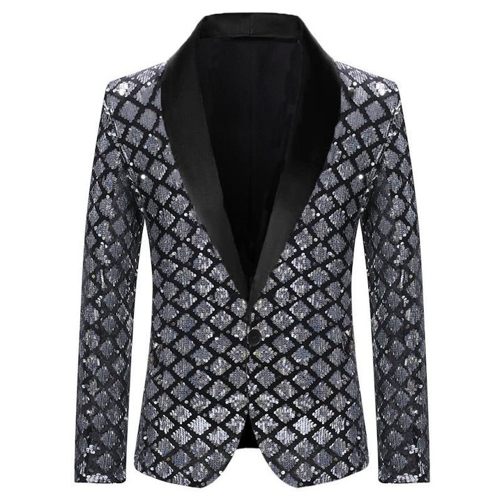 Herren Glamouröser Paillettenblazer Echoarchiv