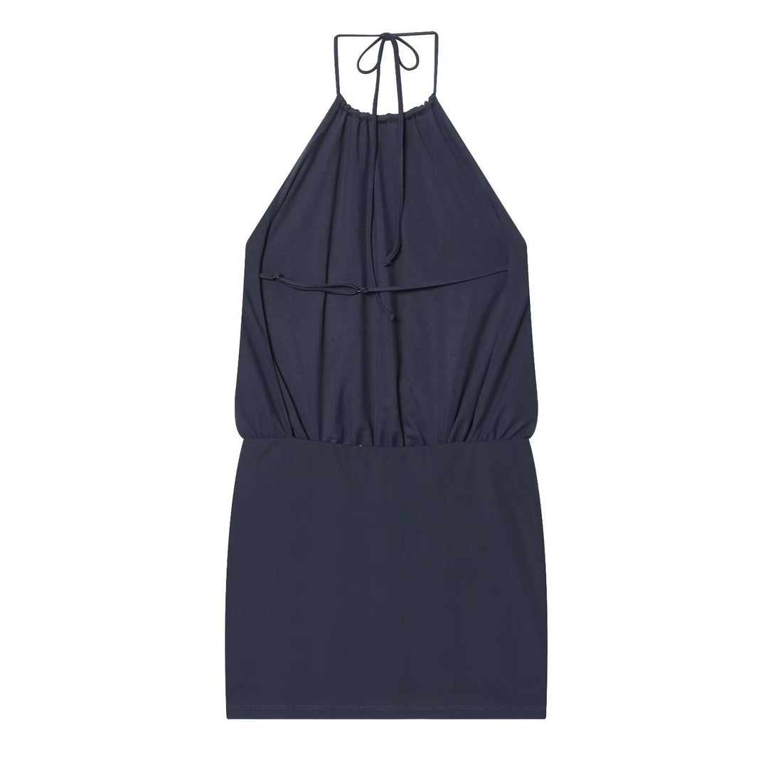 Damen luftiges Halterneck-Kleid mit elastischem Taillenbund Echo Archiv