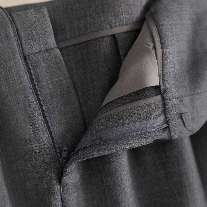 Damen Elegante hochtaillierte Stoffhose Echoarchiv