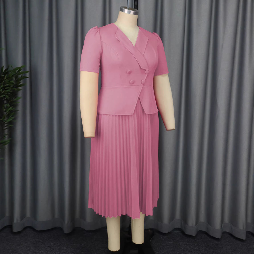 Damen elegantes Blazer-Kleid mit plissiertem Rock Echo Archiv