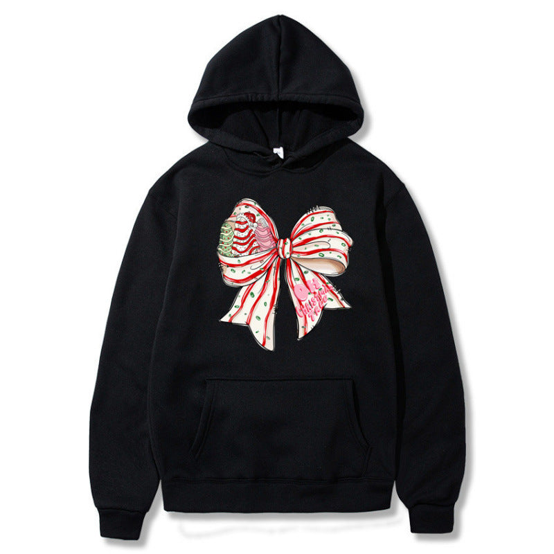 Damen Kapuzenpullover mit festlichem Schleifenmotiv Echoarchiv