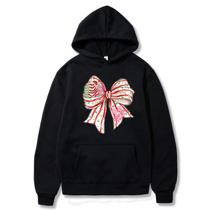 Damen Kapuzenpullover mit festlichem Schleifenmotiv Echoarchiv