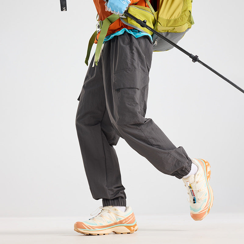 Herren Leichte Utility-Cargo-Hose aus Ripstop mit elastischem Saum und Mehrfachtaschen Echoarchiv