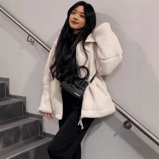 Damen Fleecejacke mit hohem Kragen und Taschen Echoarchiv