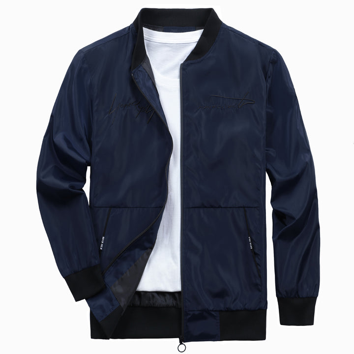 Herren modische Bomberjacke mit elastischen Bündchen und praktischen Reißverschlusstaschen Echoarchiv