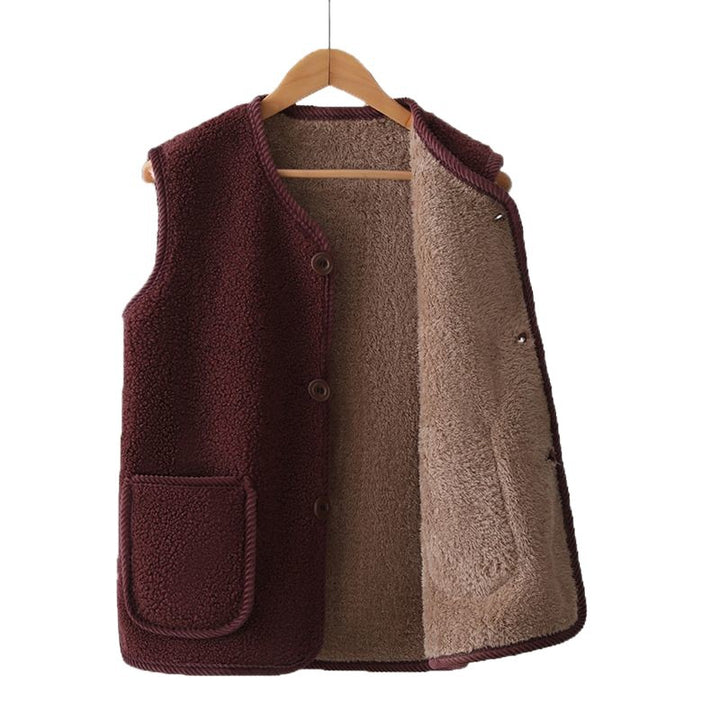 Damen Kuschelige Weste aus Teddyfleece Echo Archiv
