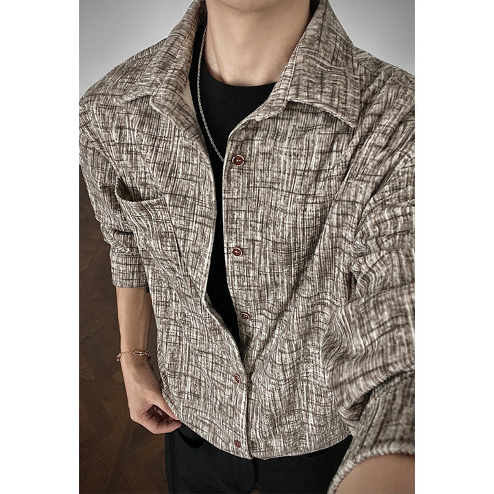 Herren Strukturierte Casual Bluse Echo Archive