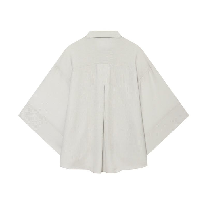 Damen Oversize-Bluse mit kastigem Schnitt und kurzen Fledermausärmeln Echo Archiv