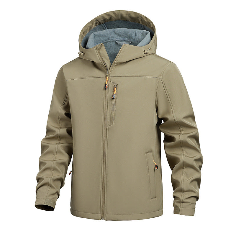 Herren sportliche Funktionsjacke mit verstellbarem Kapuzensystem Echoarchiv
