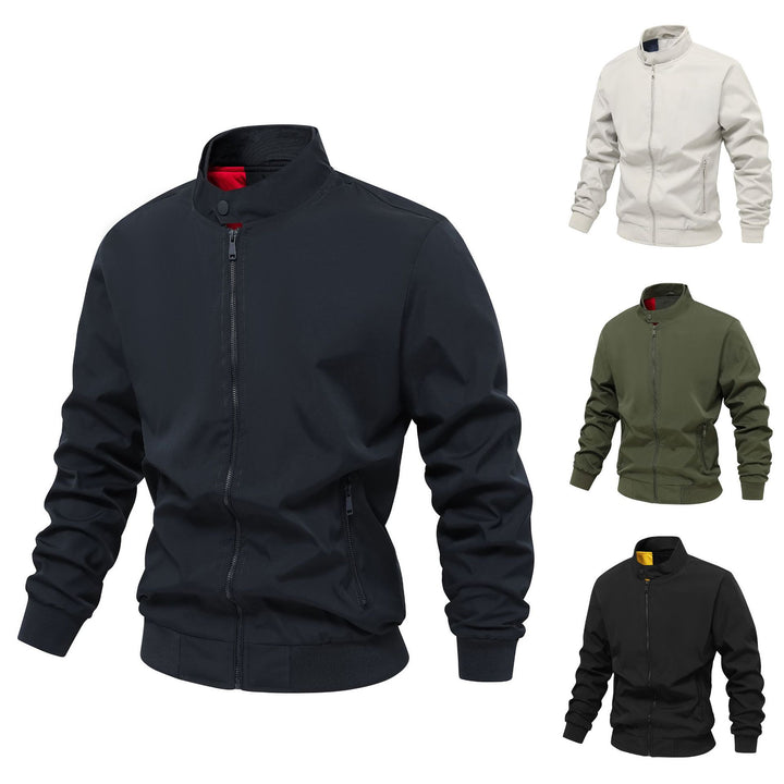 Herren Leichter Nylon-Bomber mit Rippbündchen Stehkragen und atmungsaktivem Meshfutter Echoarchiv