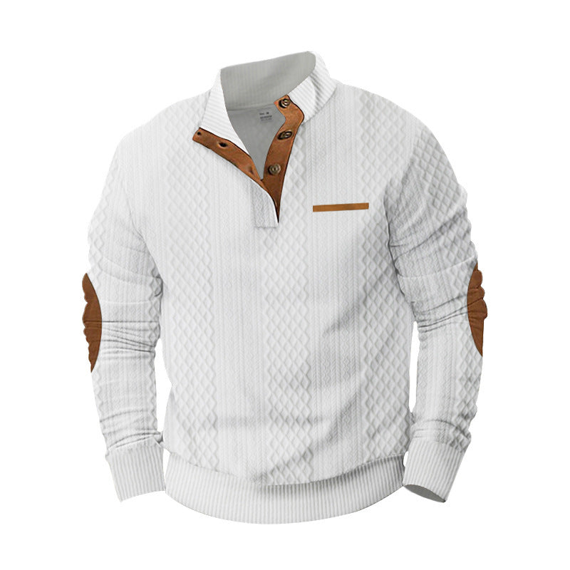 Herren Grobstrickpullover mit eleganter Knopfleiste Echoarchiv
