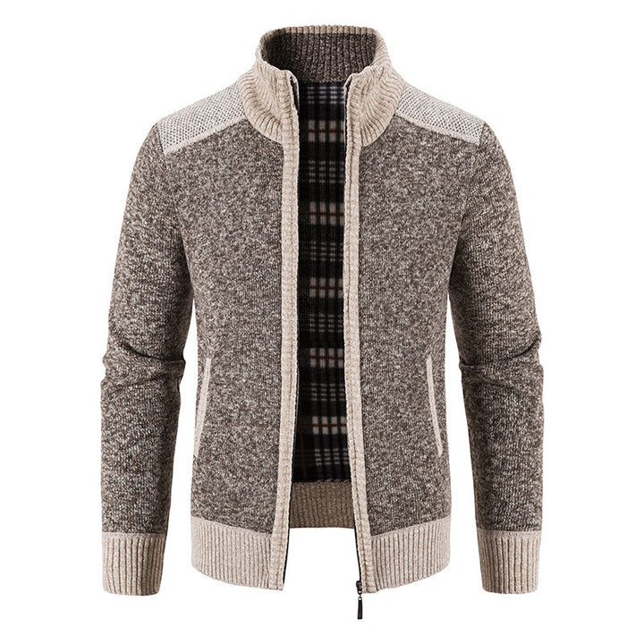 Herren Strickjacke mit hohem Kragen Echoarchiv