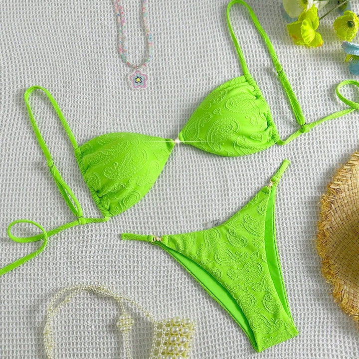 Damen Triangel-Bikini mit filigranem Paisleydruck Echo Archiv