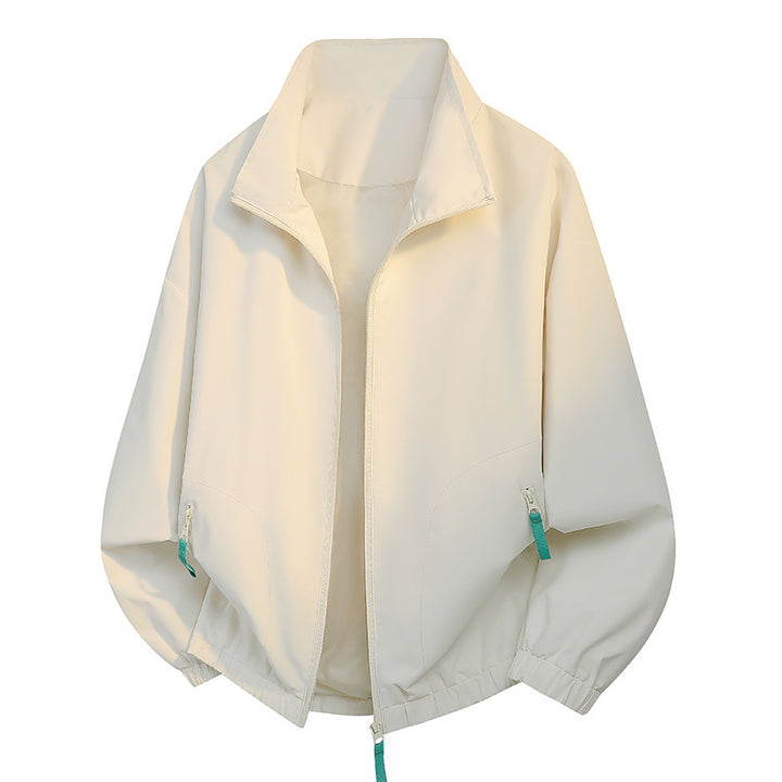 Herren Urban Zip Blouson mit Stehkragen, kontrastierenden Reißverschlusszugin, und elastischem Saum – Taviero