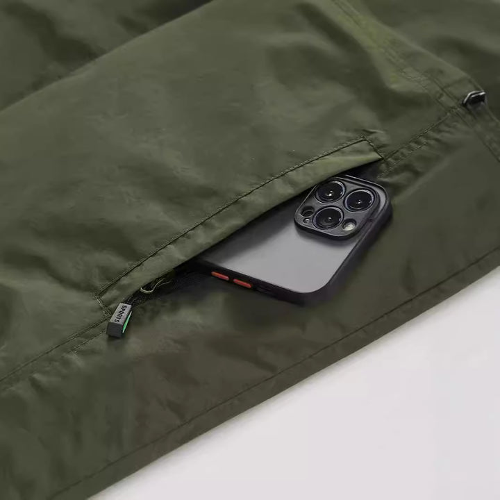 Herren Leichte Utility-Weste mit Mesh-Innenfutter, Reißverschluss und hohem Stehkragen Echoarchiv
