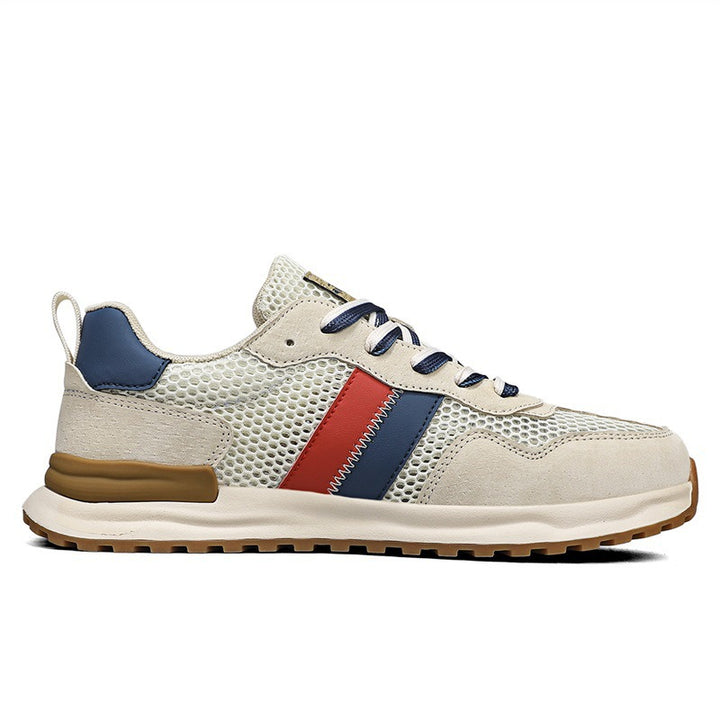 Herren Atmungsaktive Freizeit-Runner mit Mesh-Obermaterial, retro-inspiriertem Streifen-Detail und griffiger Gummilaufsohle – Tavélo