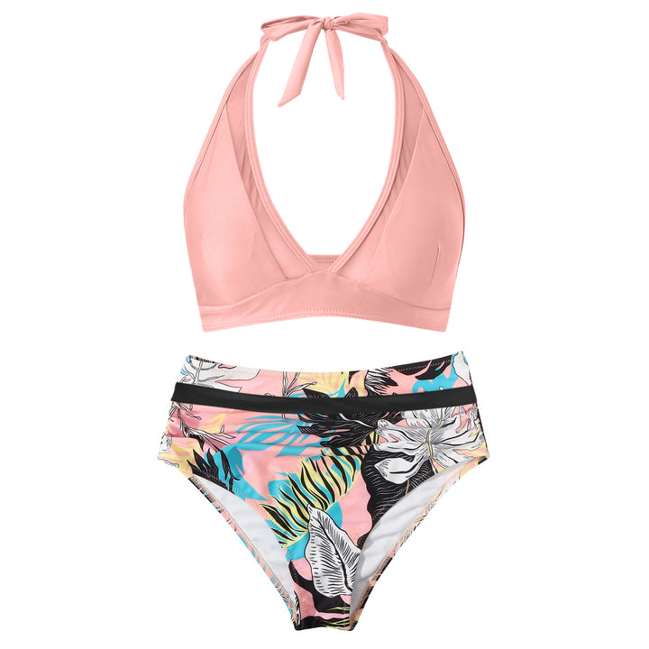 Damen Hochtailliertes Bademoden-Set mit stylischem Haltertop Echo Archiv