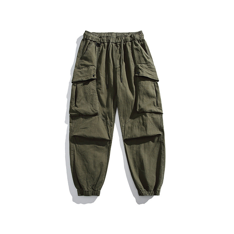 Herren Utility-Cargo-Hose mit elastischem Bund, Multifach-Taschen und Gummbündchen Echo Archiv